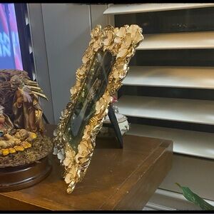 Neiman Marcus Gold and Cream Floral Frame